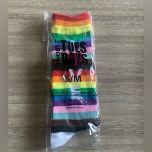 06/14/2022 T-Mobile Tuesdays Promotional Celebration Pride Rainbow Socks SM NEW